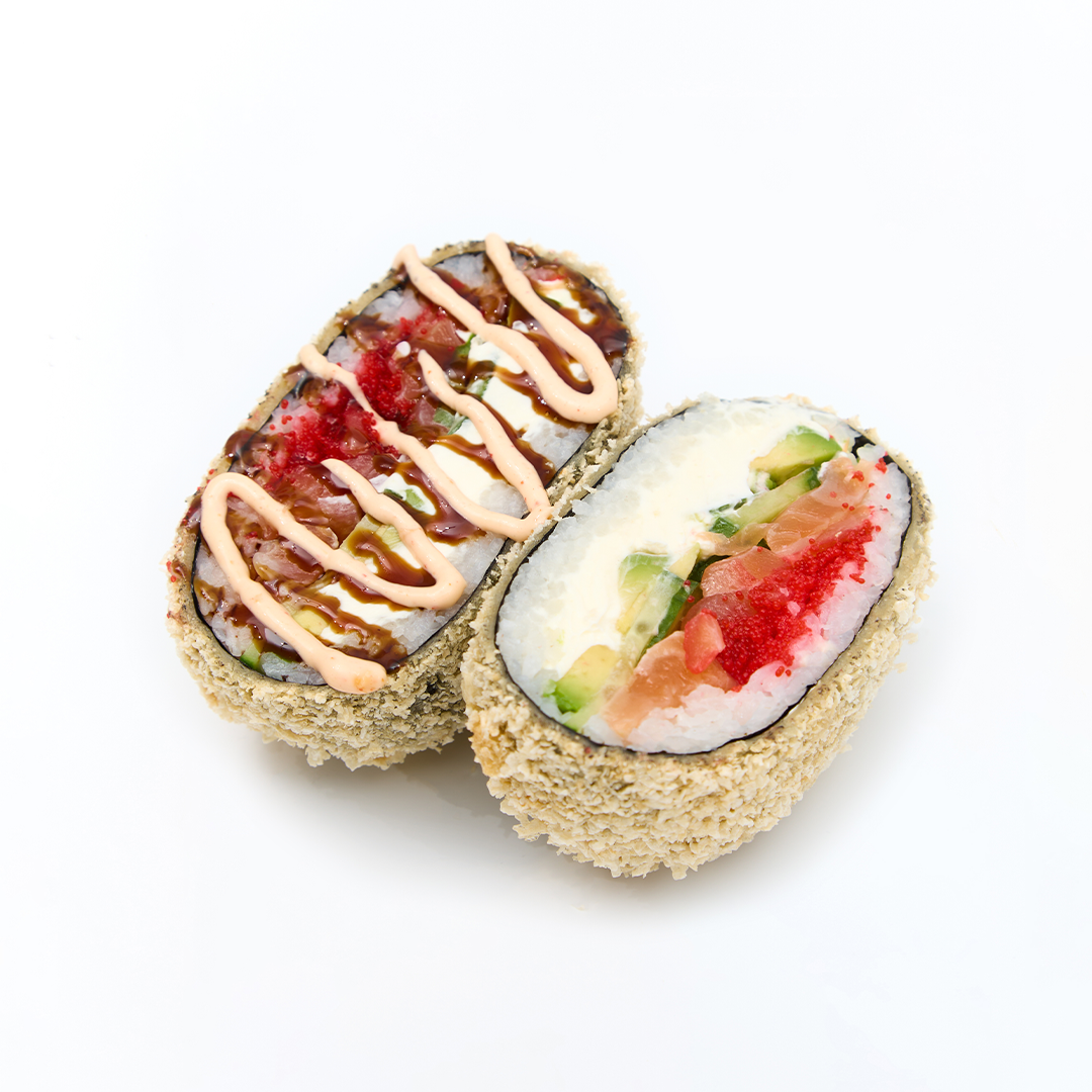 Суші-бургер з лососем